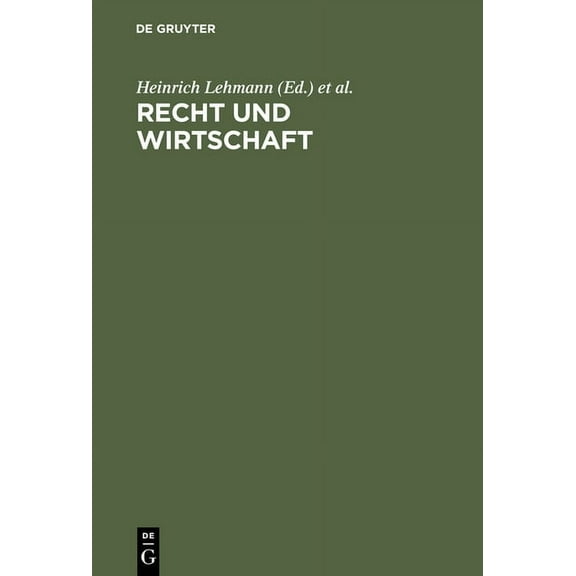 Recht und Wirtschaft, (Hardcover)