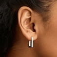 thumbnail image 2 of Alexcraft Huggie Hoop Earrings for Women 14K Gold Plated and Silver Rectangle Trendy Hypoallergenic Sterling Silver Chunky Geometric Minimalist Hoops for Women, 2 of 6