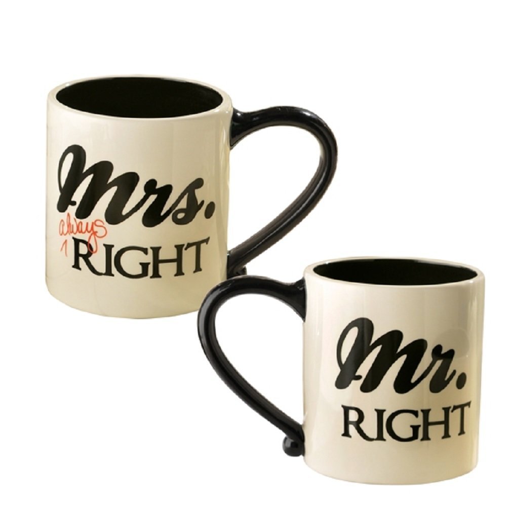 Mr. and Mrs. Right Coffee Mugs by Grasslands Road
