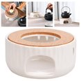 thumbnail image 3 of Calentador de tetera de cerámica Tealight Ve Té ligero Café Leche Calentador de té Base de calentamiento con corcho de goma Decoración de cuello de Estilo 4 Baoblaze Calentador de tetera de vela, 3 of 8