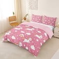 thumbnail image 3 of Metsweet Kawaii Unicorn Duvet Cover King, Cute Magic Horse Rainbow King Bedding, Hot Pink White,Pink Reversible,3 Pieces,1 Duvet Cover and 2 Pillowcases, 3 of 6