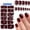 Burgundy, variant on Burgundy Press Nails Short Square Nails, 240 count Short Nails Press ons 12 Sizes Squoval False Stick Nails for Women