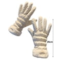 thumbnail image 6 of Eoperou 1 Pair Winter Gloves Thick Plush Lining Windproof Warm Cold Resistant Five Fingers Touch Screen Waterproof Anti-slip Soft Lady Riding Cycling Gloves, 6 of 8