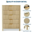 thumbnail image 3 of Luku Modern 5 Drawer Dresser, Grooved Chest, Bedroom Storage, Living Room Organizer, 3 of 7