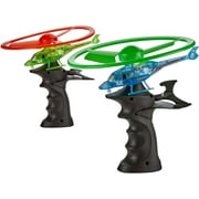 Kicko 2-Pack Flying Light-Up Ripcord Helicopter - Night Glow, Outdoor Play, Party Favor