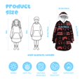 thumbnail image 3 of Game Controller Red Pattern Lamb Fleece Blanket Hoodies for Teens ,Teens Oversize Sherpa Wearable Hooded Blanket Sweatshirt with Super Pockets, 3 of 6