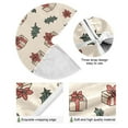 thumbnail image 4 of Yayeee Christmas Tree Skirt 47 inches for Xmas Tree Holiday Party Decoration, Beige Christmas Gift Pattern, 4 of 6
