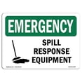 thumbnail image 2 of SignMission OS-EM-A-1824-L-10358 18 x 24 in. OSHA Emergency Sign - Spill Response Equipment, 2 of 4