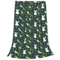 thumbnail image 2 of Fotbe Green Frogs Manta de Franela Acolchonada con Estampado, Súper Suave y Esponjosa, Extra Grande para Sofá, Cama, Uso Todo el Año-50"x40", 2 of 7