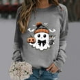 thumbnail image 5 of Shadoumai Halloween Spooky Graphic Sweatshirt For Women Cute Print Pullover Sweatshirts Pumpkin Ghost Sweater Plus Size Outfit, 5 of 5