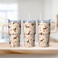 thumbnail image 2 of 20OZ Insulated Dog Birthday Tumbler with Handle Straw and Lid Paw Print Coffee Cup for Women Friends Great Holiday Presents Fits Most Car Cup Holders, 2 of 6