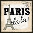 thumbnail image 2 of Allen, Candace 20x20 Black Ornate Wood Framed with Double Matting Museum Art Print Titled - Paris Ooh La la, 2 of 4