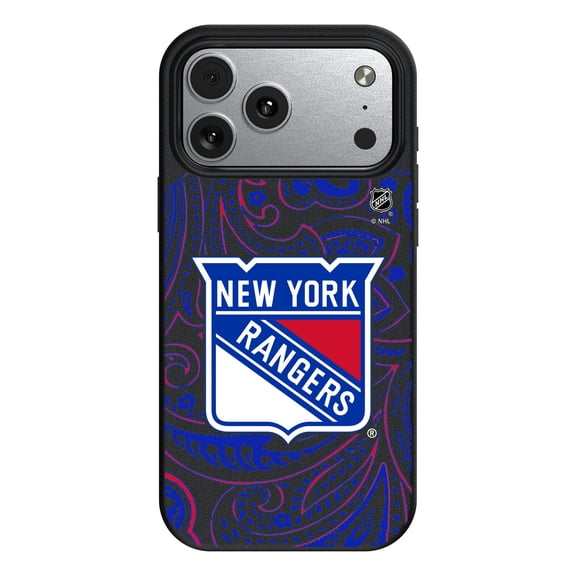 Keyscaper Black New York Rangers Paisley iPhone Magnetic Bump Case