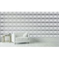 thumbnail image 2 of Dundee Deco 3D Wall Panels - Modern Diamond Paintable White PVC Wall Paneling for Interior Wall Decor, Pack of 10, Covers 26.9 sq. ft, 2 of 5