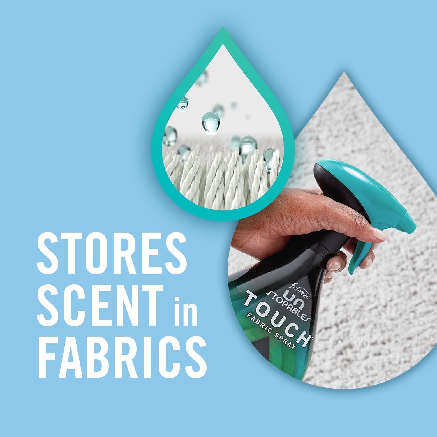 (3 pack) Febreze Unstopables Touch Fabric Spray, Paradise, 16.9 Oz