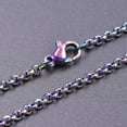 thumbnail image 3 of Cadena de collar con cruz de acero inoxidable de una pieza en color oro rosa para hacer joyas de bricolaje, materiales para hacer suministros hechos a mano, 3 of 5