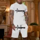 thumbnail image 3 of 2024 nuevo conjunto de ropa deportiva para hombre, conjunto de ropa para correr, camiseta casual + pantalones cortos, ropa deportiva transpirable para correr, conjunto de 2 piezas para hombres, 3 of 4