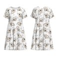 thumbnail image 3 of Bixox Robe d'Été à Manches Courtes pour Femmes Robe Ample Longueur Genou avec Poches-Cartoon Koala, 3 of 7