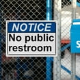thumbnail image 6 of Weatherproof ANSI Restroom Public Private Sign (No public restroom) 8 in" x 12 in" UV Resistant Indoor Outdoor Workplace Insdustrial Caution Danger Warning Sign, 6 of 7