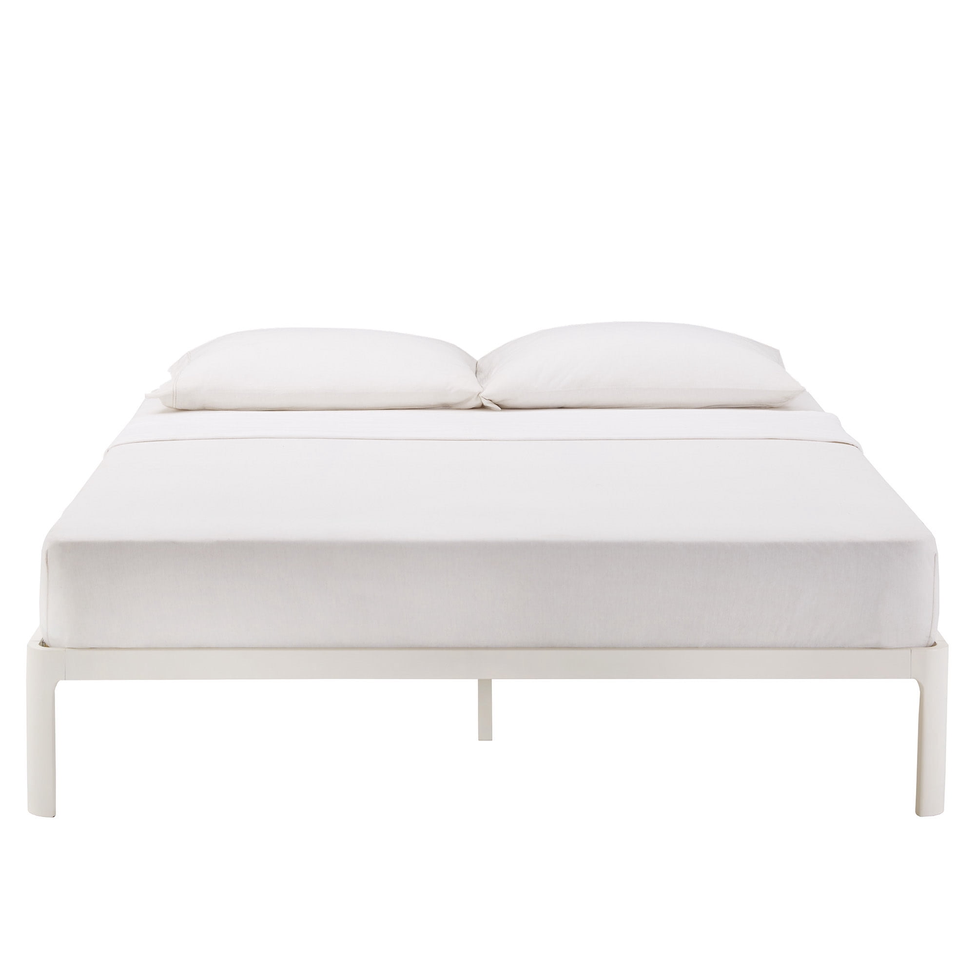 Weston Home Sveg Metal Platform Bed, Queen, White