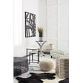 thumbnail image 2 of Surya Hair On Hide White And Taupe Pouf ZNPF002-181818, 2 of 2