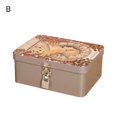 thumbnail image 2 of Trayknick Vintage Tin Box 1 Set Tin Box with Lock Key Vintage Style Jewelry Storage Case for Home, 2 of 8