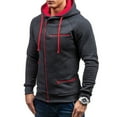thumbnail image 3 of LYXSSBYX Mens Shirts Long Sleeve Clearance Men's Autumn Casual Solid Long Sleeve Hoodie Sweatshirt Top Outwear, 3 of 9