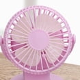 thumbnail image 2 of Bearachild Ventilador de mesa, miniventiladores portátiles de bajo ruido, rotación de 360 ​​grados, recargable por USB, refrigeración por aire para Electrodomésticos Rosa, 2 of 6