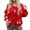 Red, variant on Kaondbfi Women's Cardigan, Cozy Knitwear for Fall and Winter Tied Cherry Round Neck Long Sleeve Cardigan Winter Clothing for Women