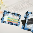 thumbnail image 4 of Abstract Blue Black White Painting 2 Pack Pencil Pouch for 3 Ring Binder Smooth Zipper Folders with Pockets Clear Window Pencil Case, 4 of 6