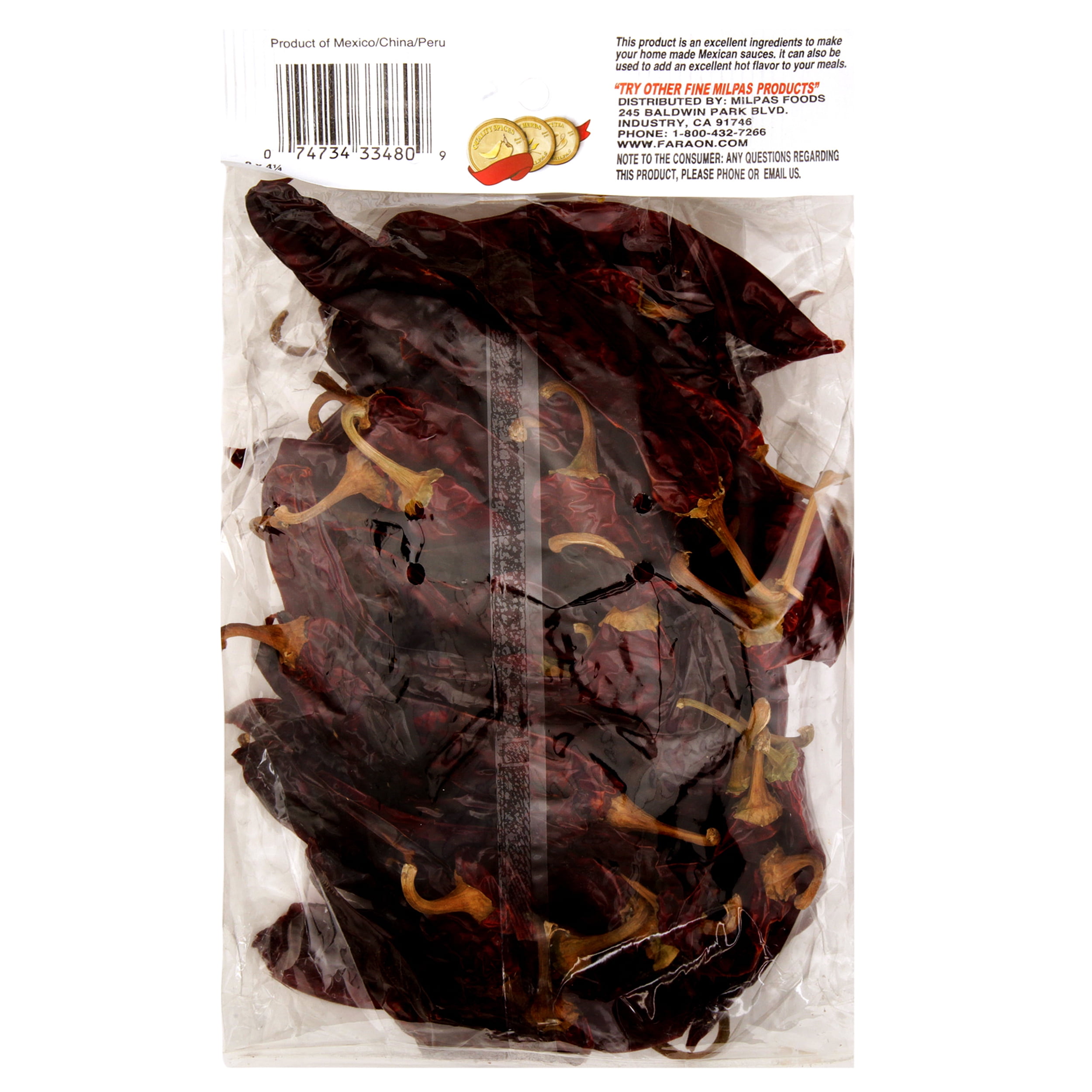 Milpas New Mexico Dried Chili Pods, 16 oz Bag
