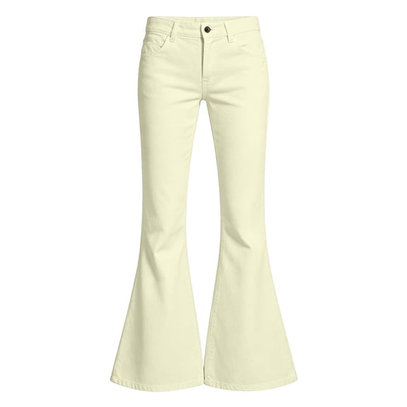 Tiijoy Little Girls Casual Flare Pants Kids Solid Slim Fit Stretch Trousers, Sizes 5-6