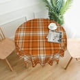 thumbnail image 2 of Fall Tablecloth 60 Inch Round Orange Autumn Buffalo Plaids Tablecloths Washable Farmhouse Thanksgiving Table Cloth Decorative for Picnic Party Holiday Home Indoor Outdoor, 2 of 6