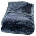 thumbnail image 4 of Lavish Home Solid Soft Heavy Thick Plush Mink Blanket, 8-Pound, Grey, 4 of 4