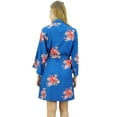 thumbnail image 3 of Bimba Women's Floral Printed Blue Georgette Bridesmaid Robe Coverup Wrap-26, 3 of 10