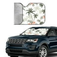 thumbnail image 4 of Bingfone Vintage Palm Trees Car Windshield Sun Shade Protector Keep Your Vehicle Cool Sun Shield Visor Cover Foldable For Car Truck Suv-Small, 4 of 9