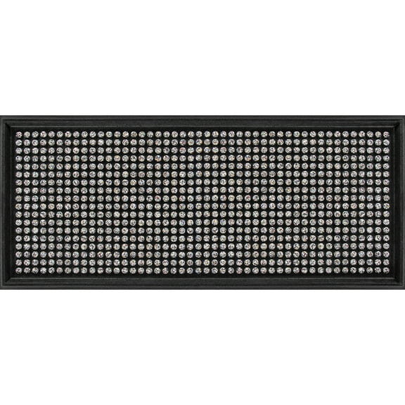 Apache Mills Black Endurance Indoor Outdoor Rubber Boot Tray made with Nike Grind, 15"x36"