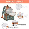 thumbnail image 2 of Minimalist Dinosaur Lover Backpack with Vibrant Baby Dino Pattern and Abstract Retro Floral Artwork, 2 of 6