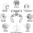 thumbnail image 2 of Neck Massager Device - Portable Massager with Heat & Vibration Modes Deep Muscle Activation, 6 Modes, 9Intensities, Hands-Free, Ergonomic Design, Quiet Relaxation, 2 of 7