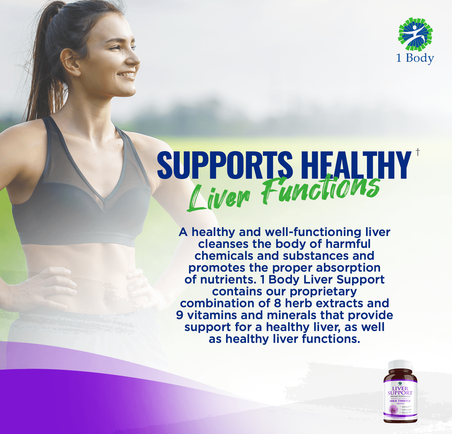 (2 bottles - 10% off) 1 Body Liver Cleanse & Support Supplement – Milk Thistle Extract (Silymarin), Turmeric Curcumin, Dandelion Root, Artichoke, Vitamin B12 & more in 2 Vegetarian C