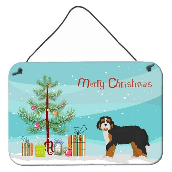 Bernedoodle Christmas Tree Wall or Door Hanging Prints
