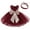 Red, variant on Toddler Girls Crewneck Flower Dress Baby Sequins Bowknot Lace Pageant Party Wedding Tutu Gown Hairband Dresses Party Dresses for 3-4 Years
