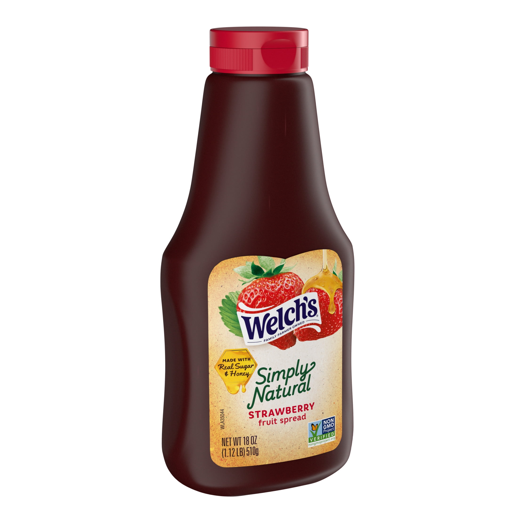 Welch's Simply Natural Strawberry Spread, 18 oz Squeeze Bottle