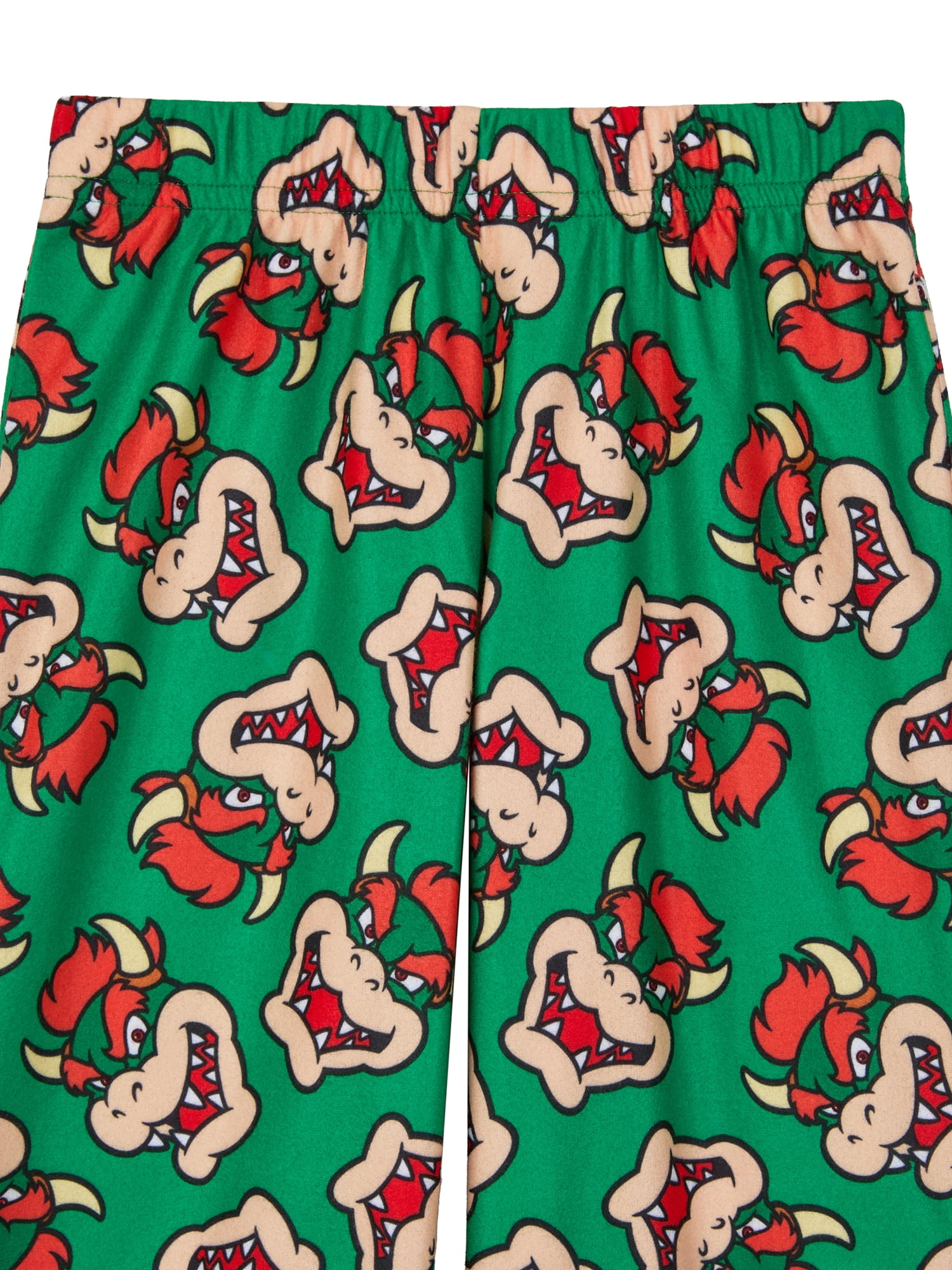 Bowser Boys Notch Collar Top and Sleep Pants Pajama Set, 2-Piece, Sizes 4-12