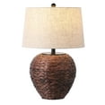 thumbnail image 3 of JONATHAN Y Alaro 24.5" Farmhouse Coastal Water Hyacinth Basket LED Table Lamp, Dark Brown, JYL6501B, 3 of 7