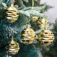 thumbnail image 3 of Zhuge 6Pcs Christmas Balls Ornaments for Xmas Christmas Tree - Shatterproof Christmas Tree Decorations Hanging Ball for Holiday Wedding Party Decoration ，2.36"，Golden, 3 of 4