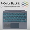 thumbnail image 2 of "Multicolor Backlit Bluetooth Keyboard for Surface Pro 8/9/10/11/X - Slim Design with Detachable Magnetic Connection & Large Touchpad", 2 of 6