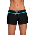 thumbnail image 2 of Traje de baño Ajustable Yuarrent Sólido cordón pantalones cortos azul negro, 2 of 6