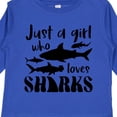 thumbnail image 4 of Inktastic Just a Girl Who Loves Sharks Girls Long Sleeve Toddler T-Shirt, 4 of 5