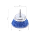 thumbnail image 3 of 3Pcs 3Inch Nylon Filament Abrasive Wire Cup Brush Kit with 1/4 Inch Shank, Include Fine Medium Coarse Grit Removal Rust,Red&Blue&Grey, 3 of 6